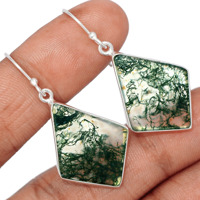 1.7" Moss Agate Earrings - MOSE1336