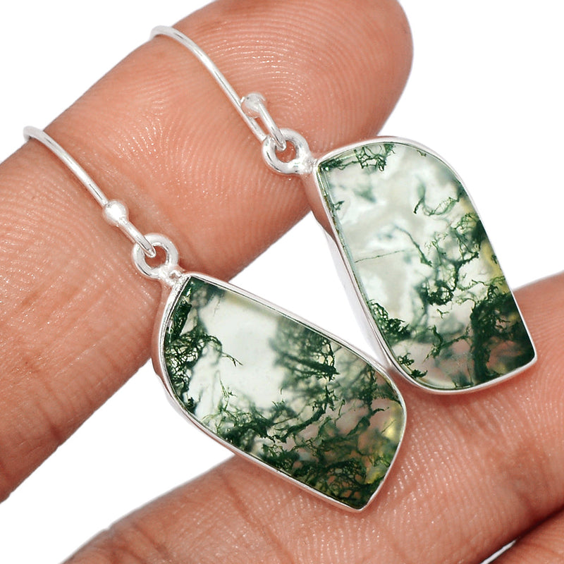 1.5" Moss Agate Earrings - MOSE1338