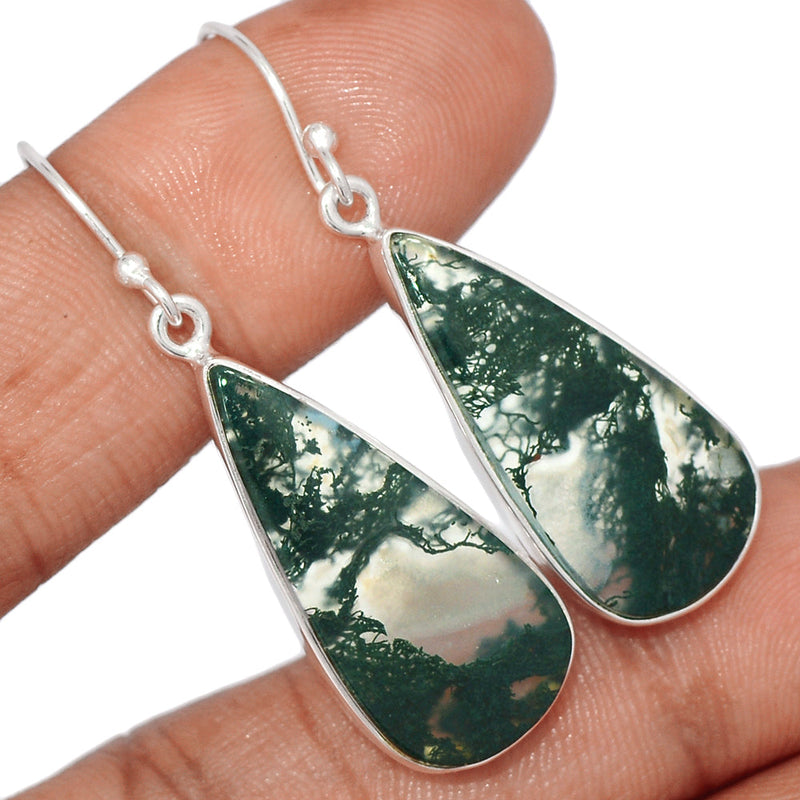 1.7" Moss Agate Earrings - MOSE1339