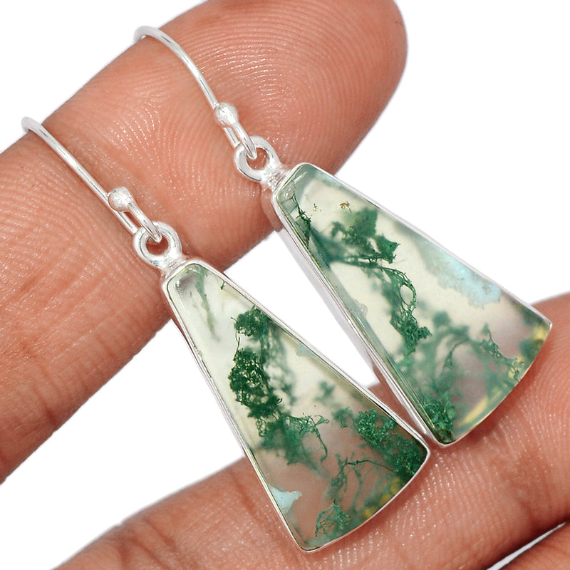 1.6" Moss Agate Earrings - MOSE1341