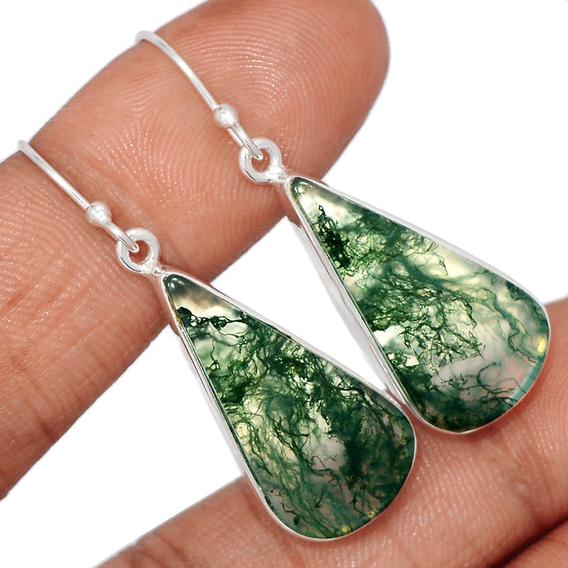 1.6" Moss Agate Earrings - MOSE1342