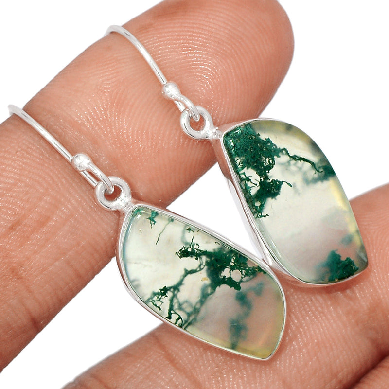 1.6" Moss Agate Earrings - MOSE1374