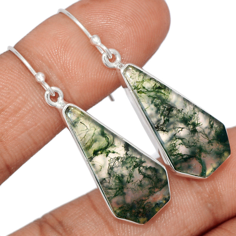 1.7" Moss Agate Earrings - MOSE1375
