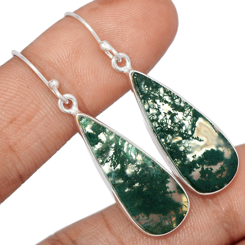 1.7" Moss Agate Earrings - MOSE1426