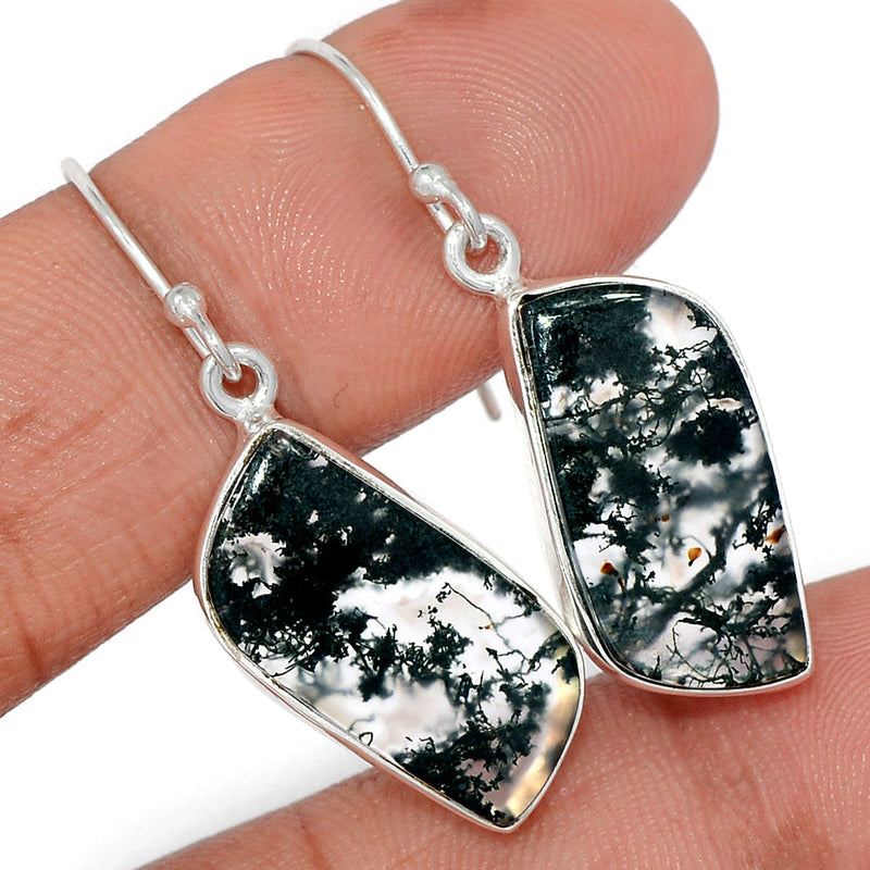 1.5" Moss Agate Earrings - MOSE1486