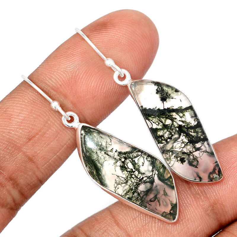 1.8" Moss Agate Earrings - MOSE1613