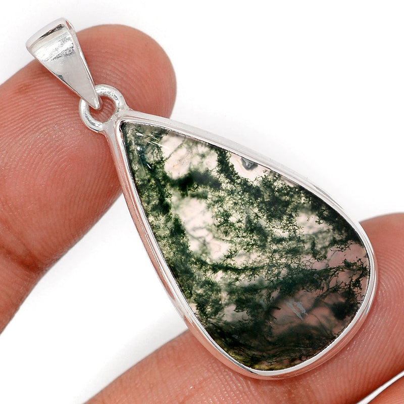 1.8" Moss Agate Pendants - MOSP10