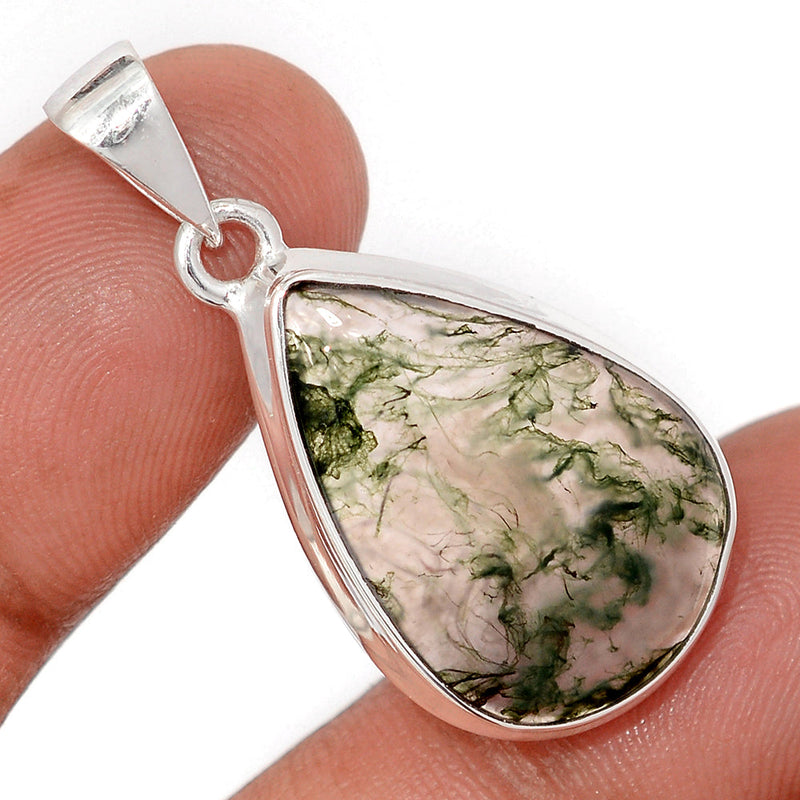 1.5" Moss Agate Pendants - MOSP12