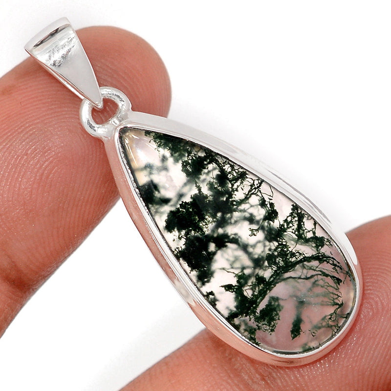 1.6" Moss Agate Pendants - MOSP14