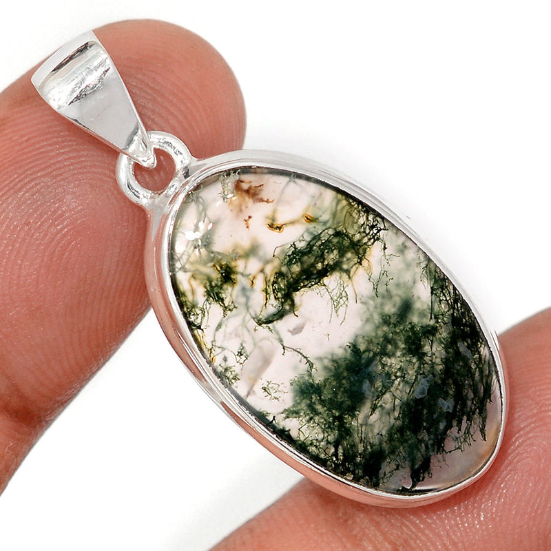 1.5" Moss Agate Pendants - MOSP15