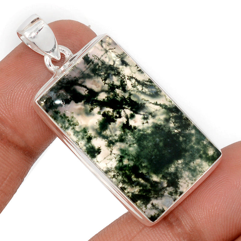 1.7" Moss Agate Pendants - MOSP1602