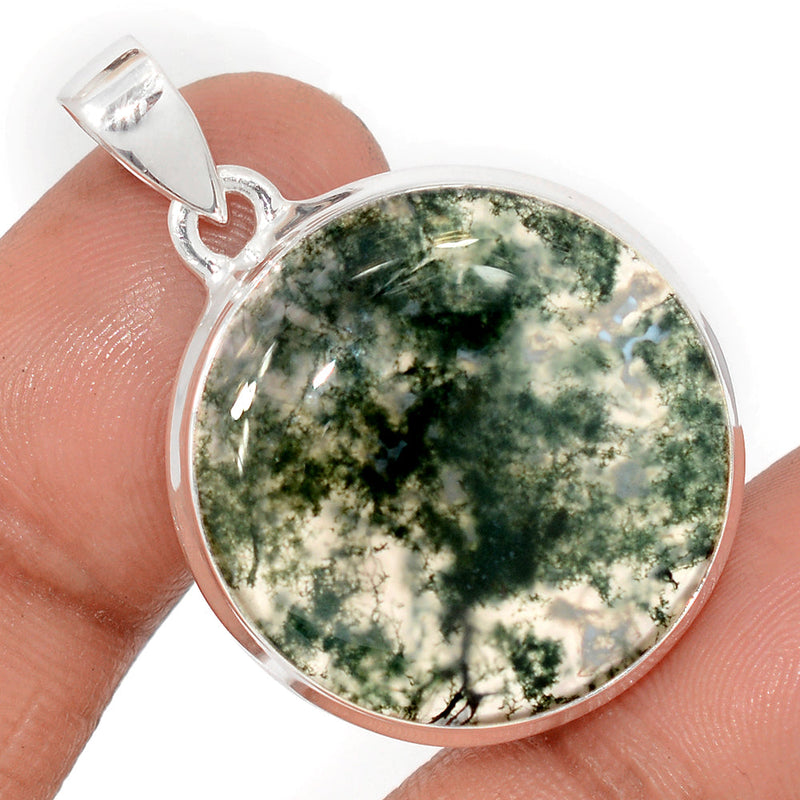 1.5" Moss Agate Pendants - MOSP1603