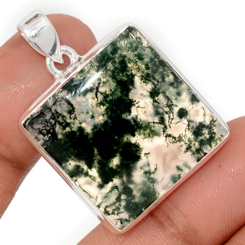 1.5" Moss Agate Pendants - MOSP1609