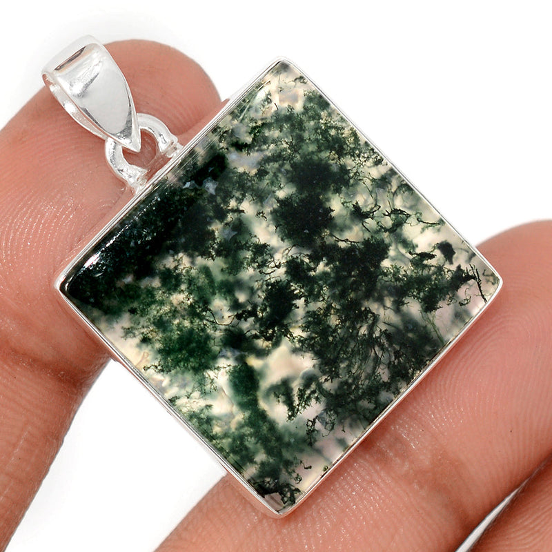 1.5" Moss Agate Pendants - MOSP1612