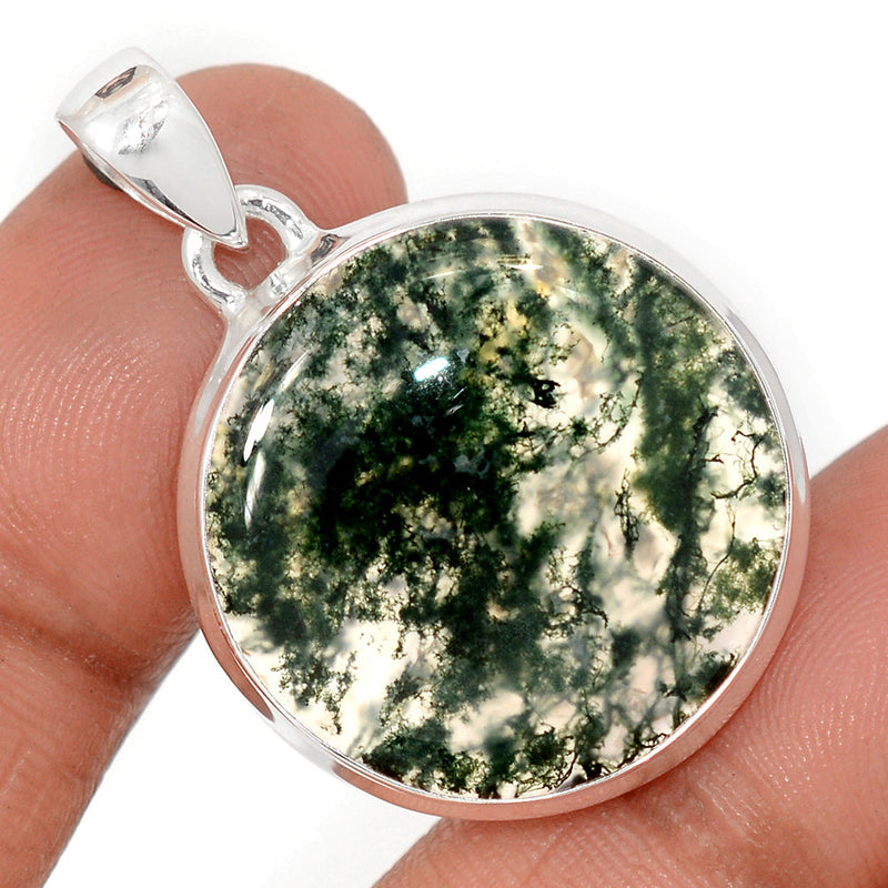 1.5" Moss Agate Pendants - MOSP1614