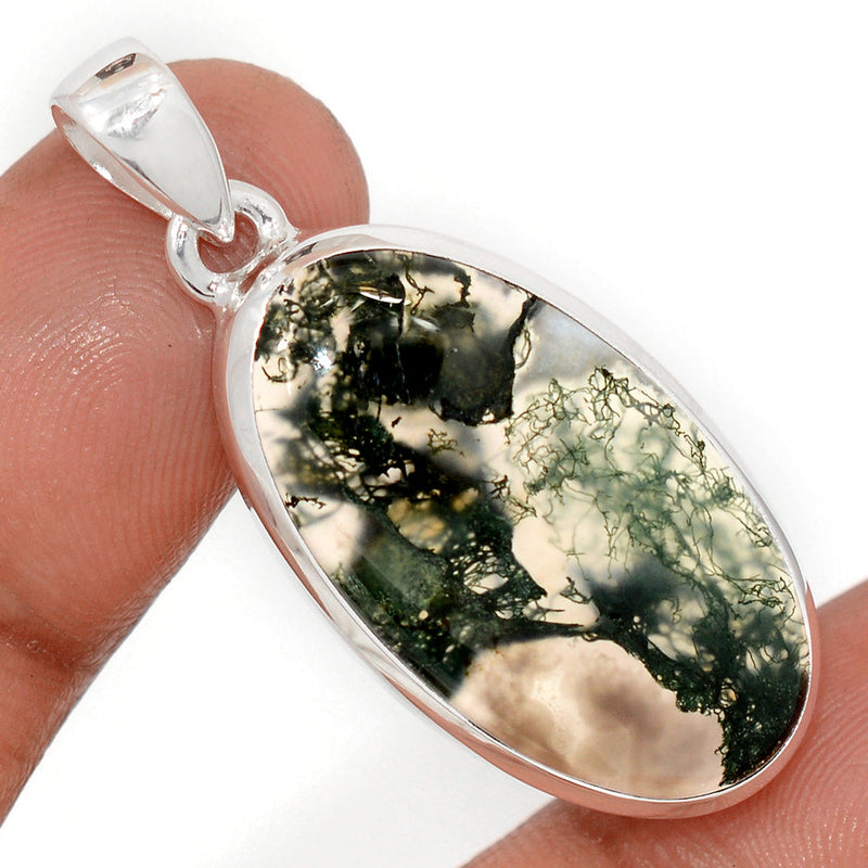 1.7" Moss Agate Pendants - MOSP1616