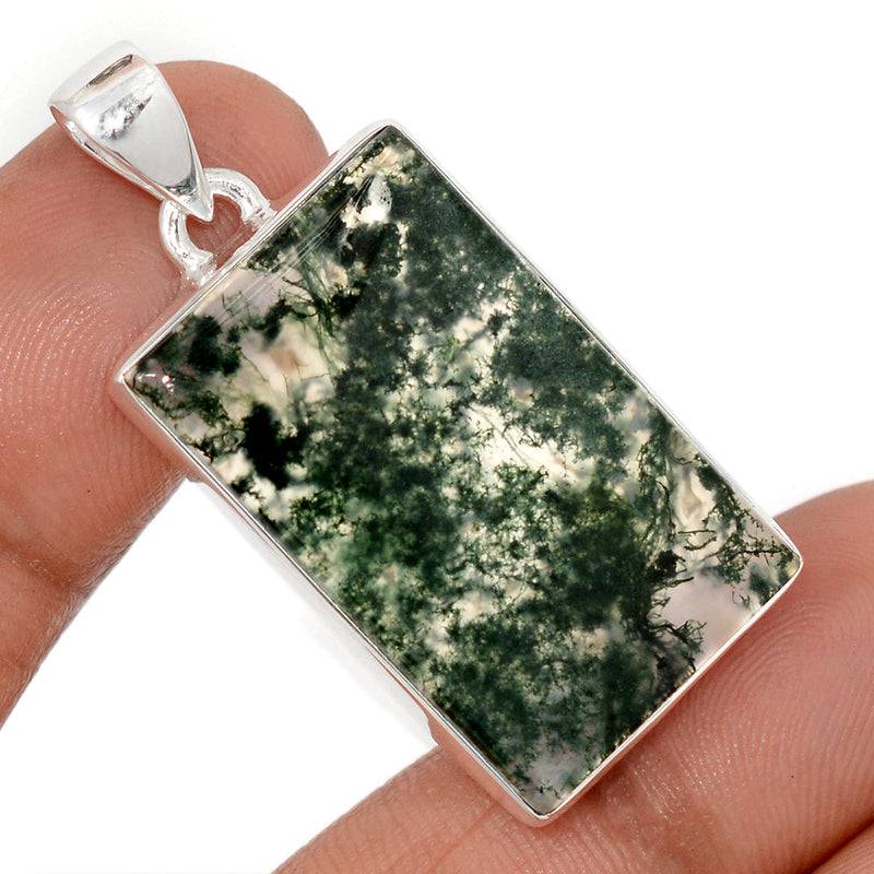 1.6" Moss Agate Pendants - MOSP1624