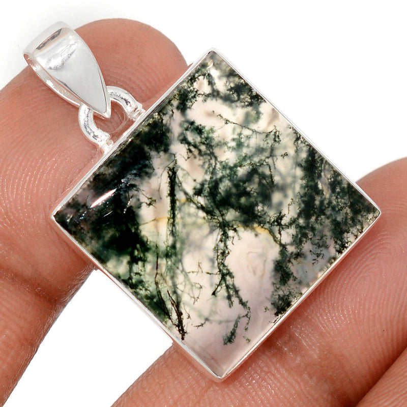 1.3" Moss Agate Pendants - MOSP1628
