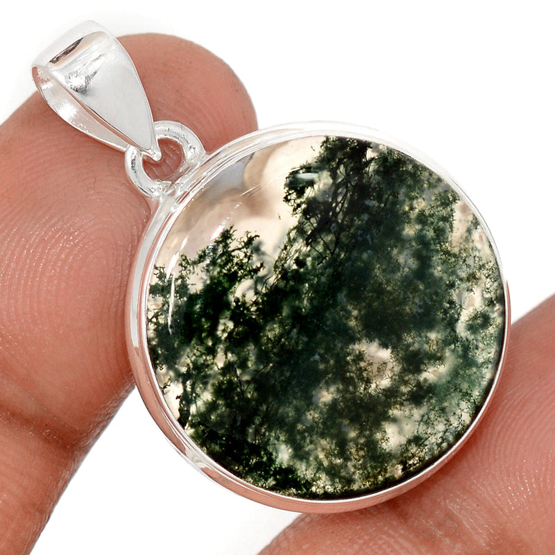1.5" Moss Agate Pendants - MOSP1635