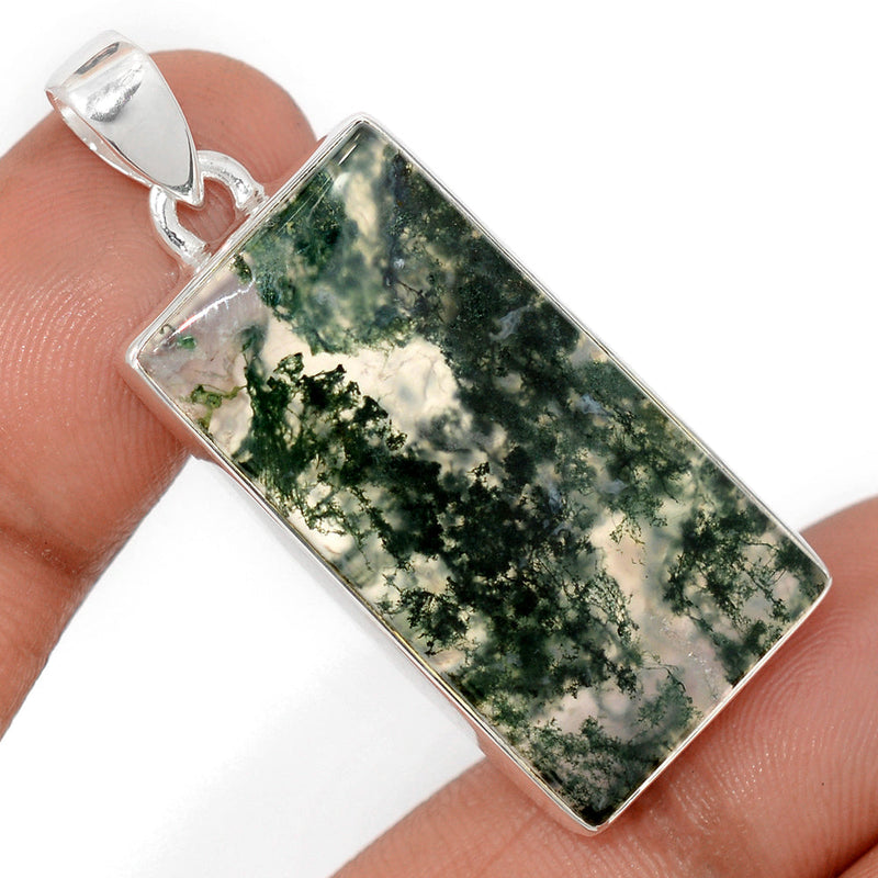 1.8" Moss Agate Pendants - MOSP1637