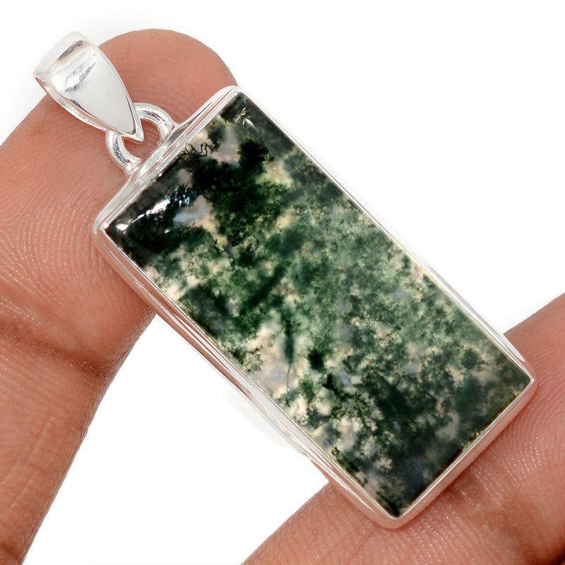 1.7" Moss Agate Pendants - MOSP1645