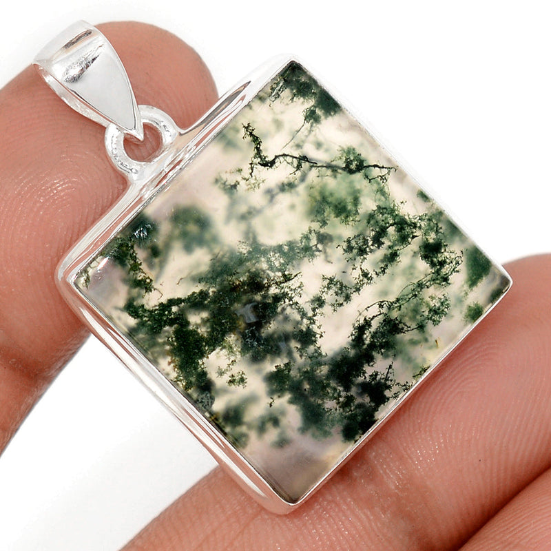 1.5" Moss Agate Pendants - MOSP1650