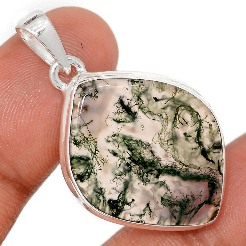 1.5" Moss Agate Pendants - MOSP1655