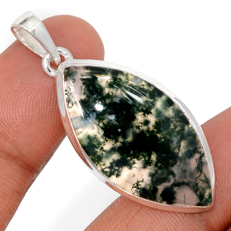 1.7" Moss Agate Pendants - MOSP1662