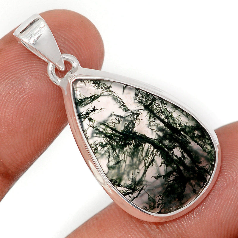 1.5" Moss Agate Pendants - MOSP16