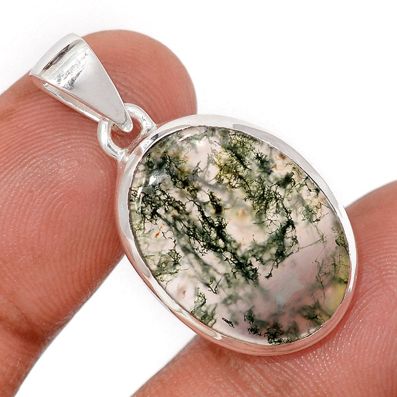 1.3" Moss Agate Pendants - MOSP17