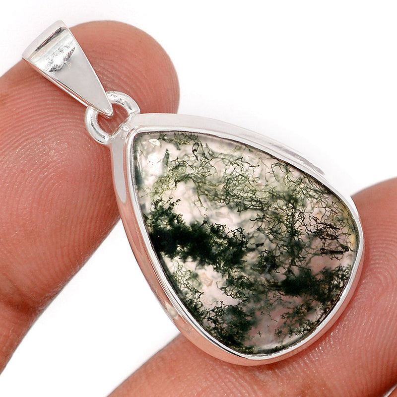 1.5" Moss Agate Pendants - MOSP18