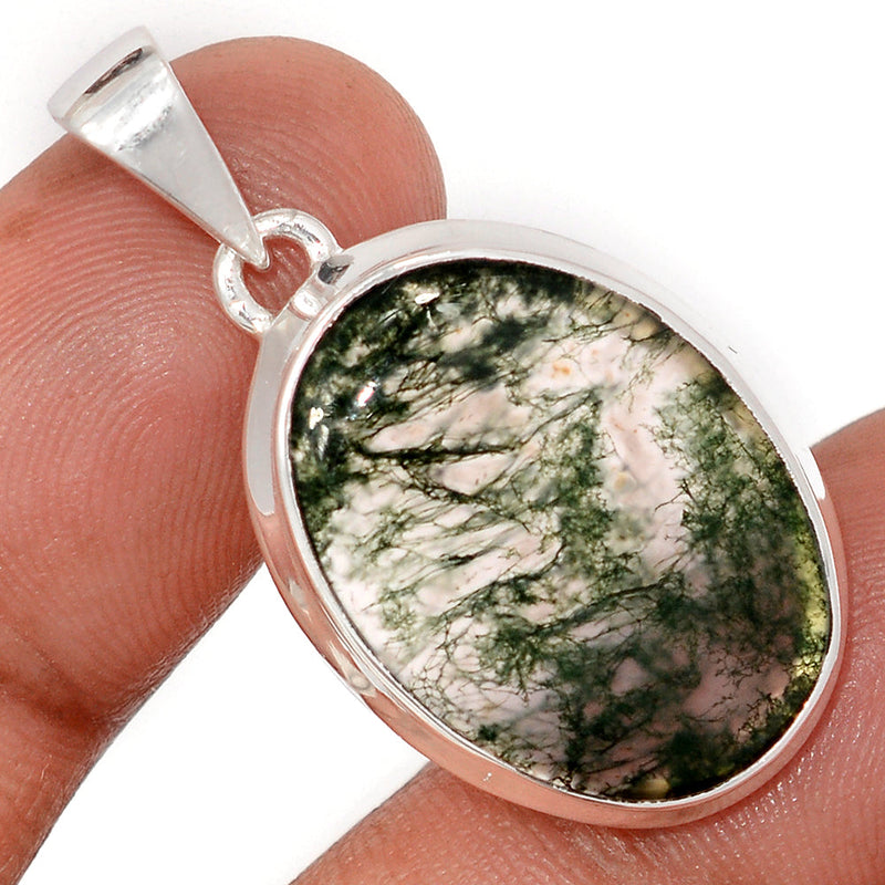 1.5" Moss Agate Pendants - MOSP21