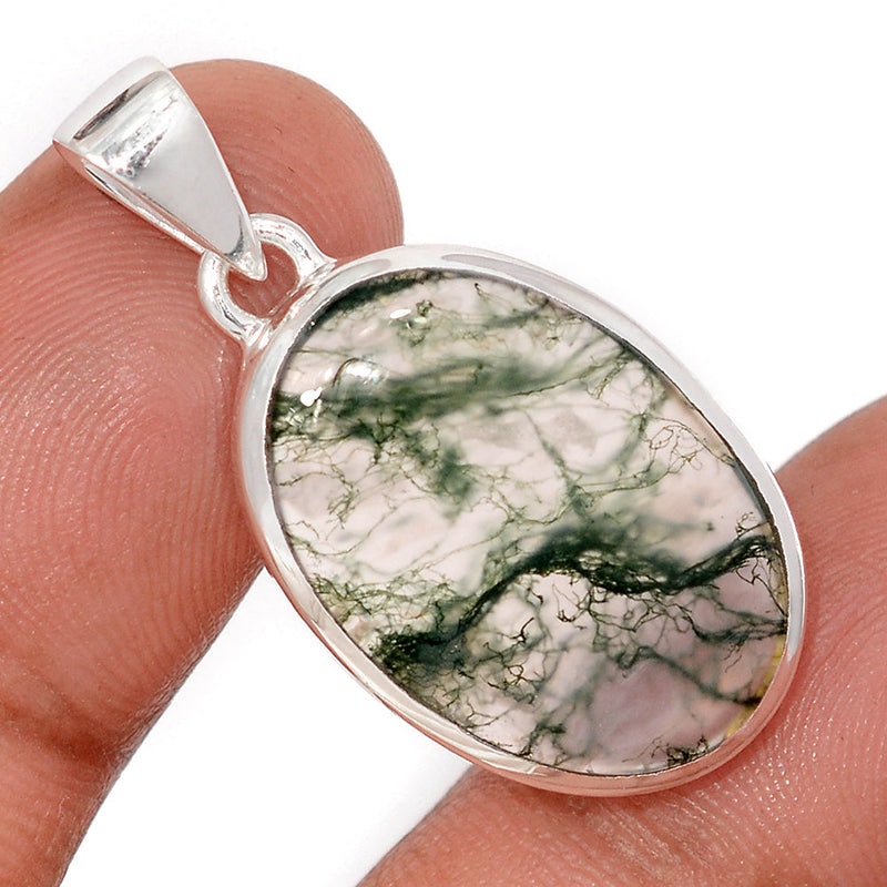 1.3" Moss Agate Pendants - MOSP23