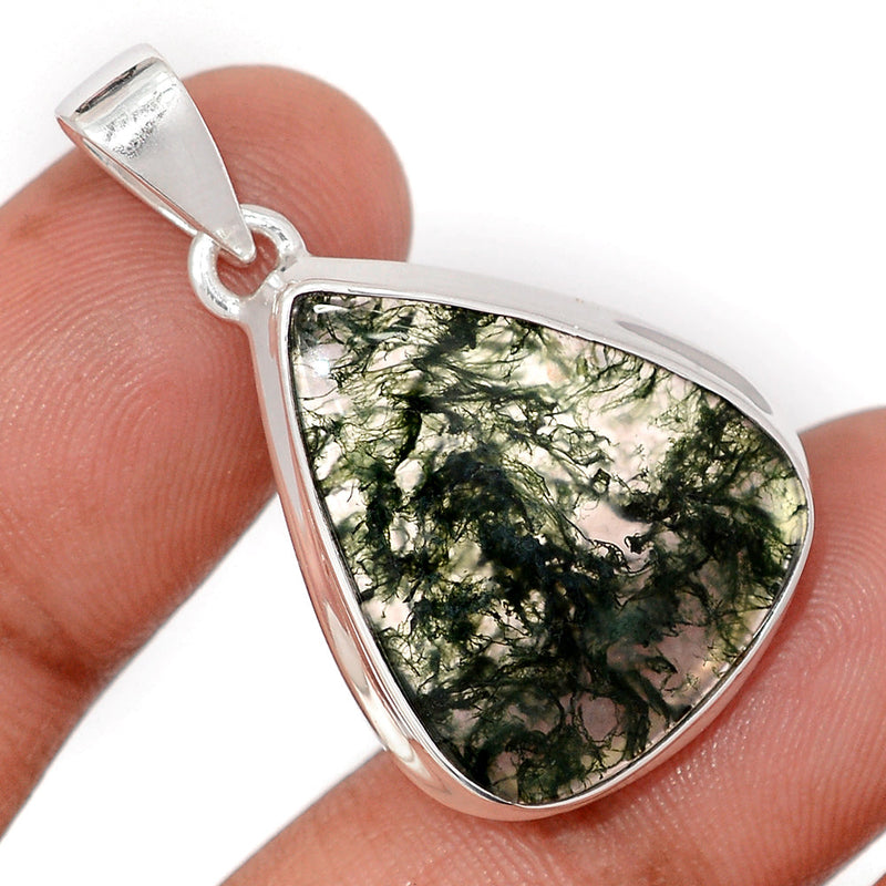 1.5" Moss Agate Pendants - MOSP9