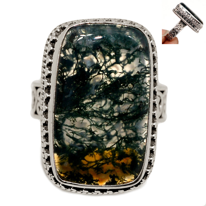 Fine Filigree - Moss Agate Ring - MOSR1467