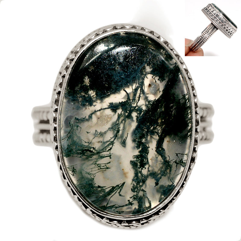 Fine Filigree - Moss Agate Ring - MOSR1471