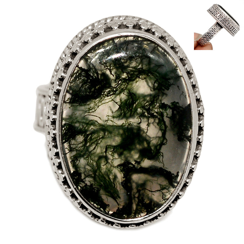 Fine Filigree - Moss Agate Ring - MOSR1474