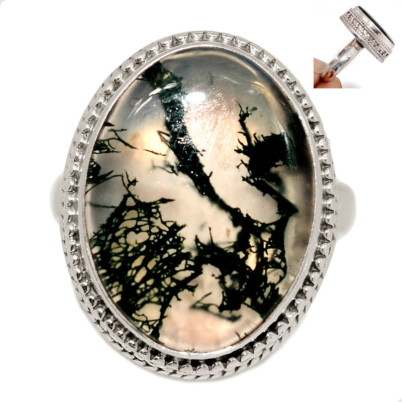 Fine Filigree - Moss Agate Ring - MOSR1475