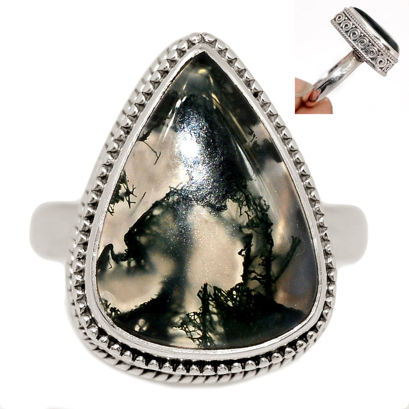 Fine Filigree - Moss Agate Ring - MOSR1479