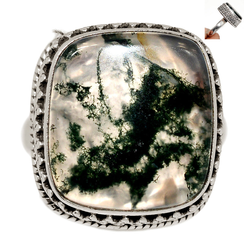 Fine Filigree - Moss Agate Ring - MOSR1480