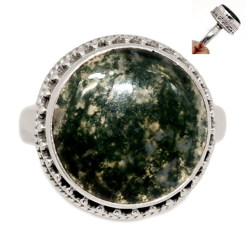 Fine Filigree - Moss Agate Ring - MOSR1481