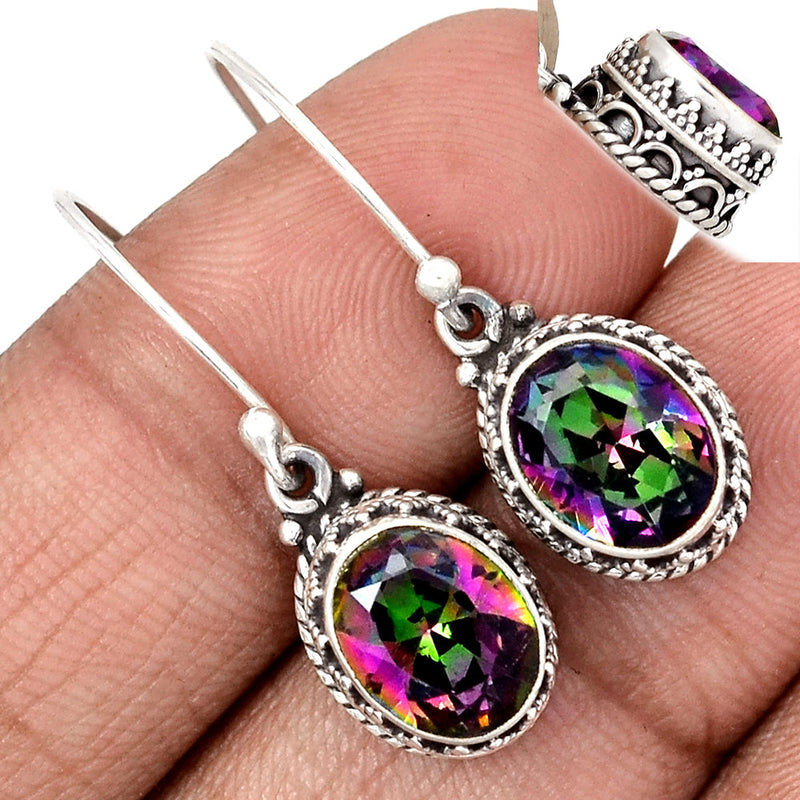 1.2" Fine Filigree - Mystic Topaz Earrings - MYSE270