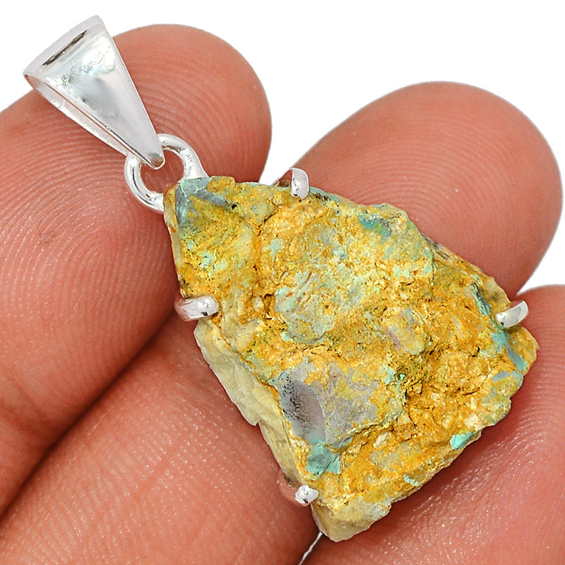 1.5" Number 8 Mine Turquoise Rough Pendants - N8MP1