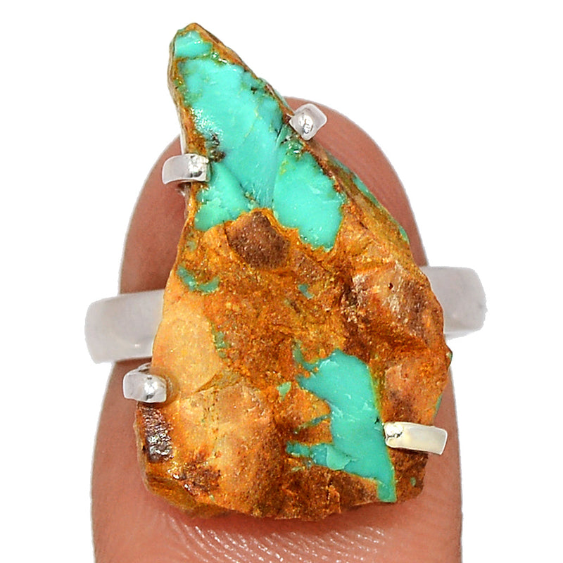 Claw - Number 8 Mine Turquoise Rough Ring - N8MR11