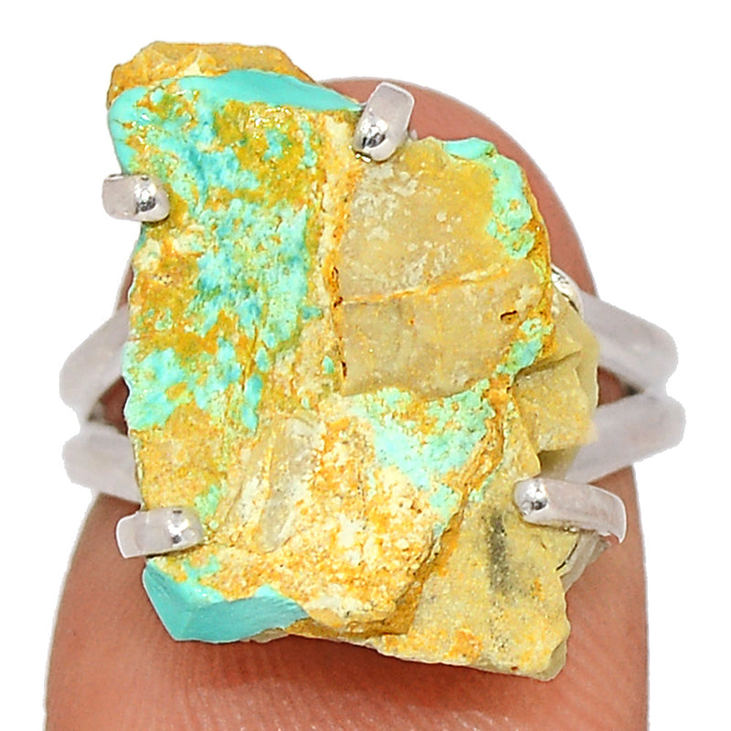 Claw - Number 8 Mine Turquoise Rough Ring - N8MR12