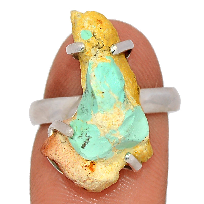 Claw - Number 8 Mine Turquoise Rough Ring - N8MR2