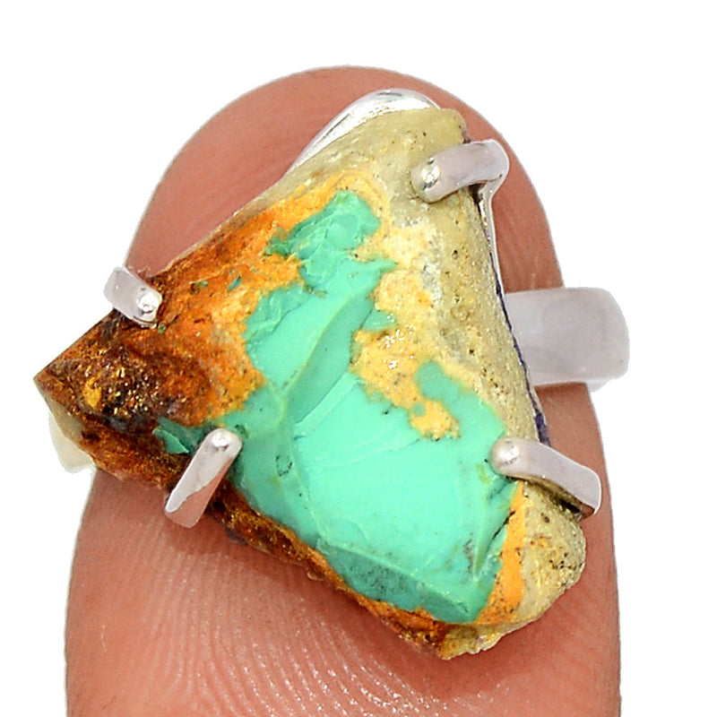 Claw - Number 8 Mine Turquoise Rough Ring - N8MR3