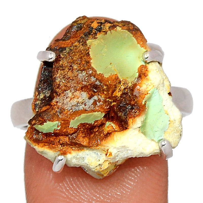 Claw - Number 8 Mine Turquoise Rough Ring - N8MR5
