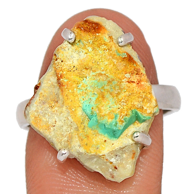 Claw - Number 8 Mine Turquoise Rough Ring - N8MR8
