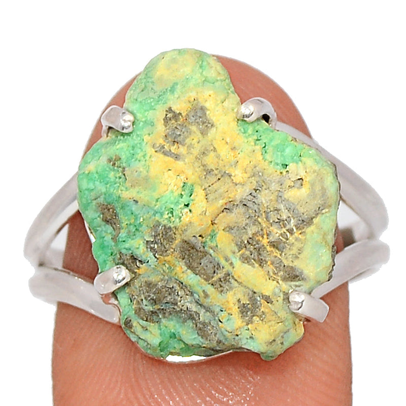 Claw - Number 8 Mine Turquoise Rough Ring - N8MR9